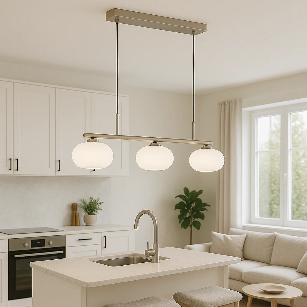Lampa Wisząca Bauhaus 3-Głowicowa Z Regulacją Wysokości – Nowoczesna Lampa Do Salonu I Jadalni