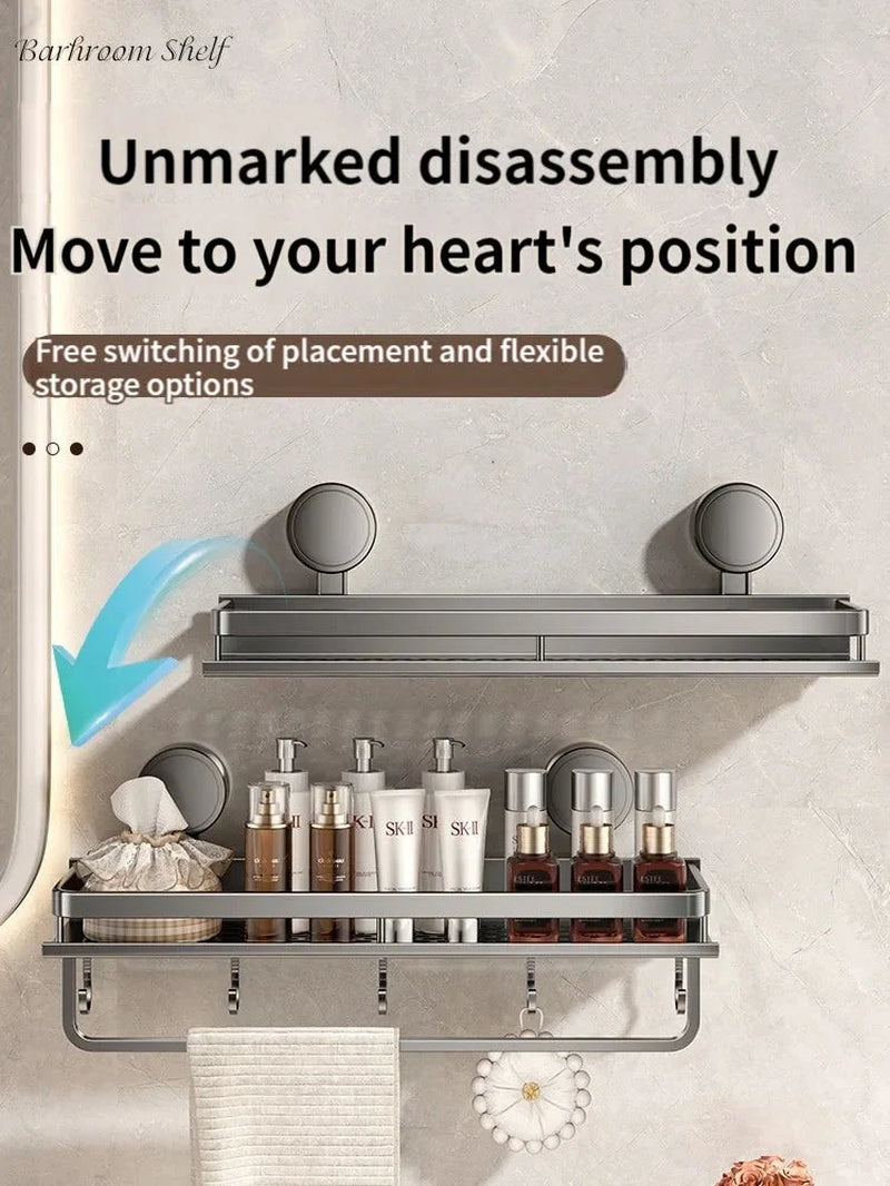 Saugnapf-Badregal – Bohrlochfreie Wandmontage in 3 Größen