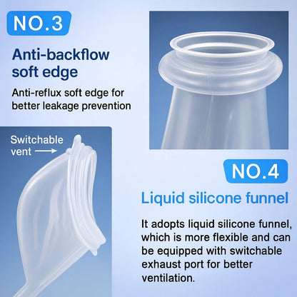 Male Wearable Incontinence Pants Urinal Leg Bag Silicone Urine Funnel Collector