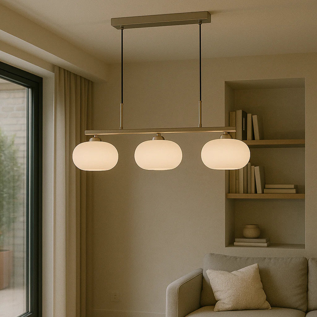 Lampa Wisząca Bauhaus 3-Głowicowa Z Regulacją Wysokości – Nowoczesna Lampa Do Salonu I Jadalni