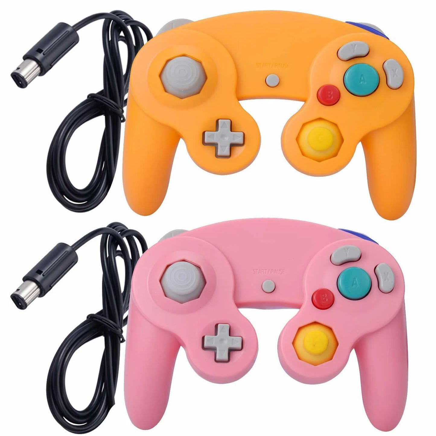 2 Pack Wired NGC Controller Gamepad for Nintendo Gamecube GC & Wii U Console USA