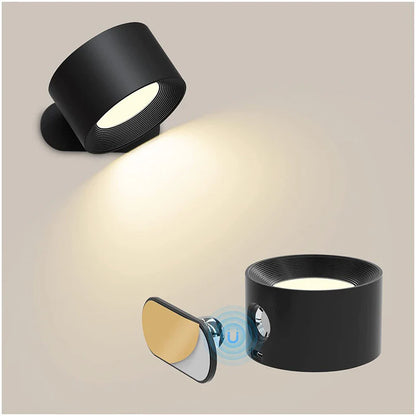 USB Rechargeable LED Wall Reading Light with Touch Control & Magnetic Mount