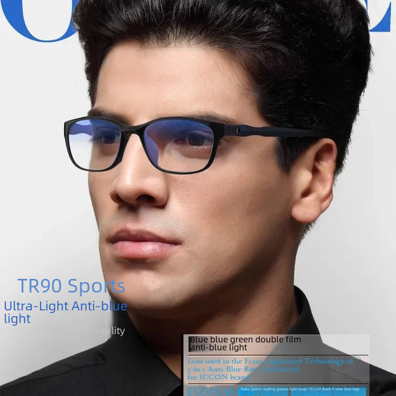 Blue Light and Radiation Blocking Computer Glasses, Fashionable Sports Design, Screw-Free Presbyopia Glasses