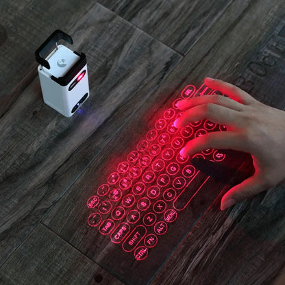 Laser Projection Virtual Keyboard Phone Bluetooth 3.0 Wireless Projection Touch Infrared Keyboard with 2500Mah Power Bank Gifts