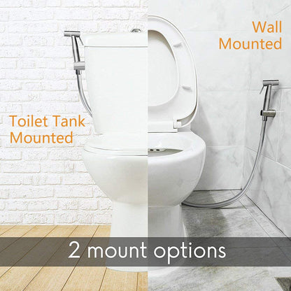 Toilet Shattaf Adapter Hose Bidet Spray Stainless Steel Handheld Shower Head US